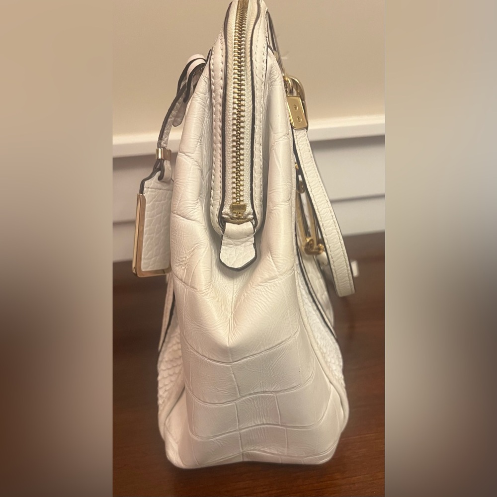 Rare Find- NWT Coach Madison Domed Satchel in Exotic Stripe Leather - Picture 6 of 13
